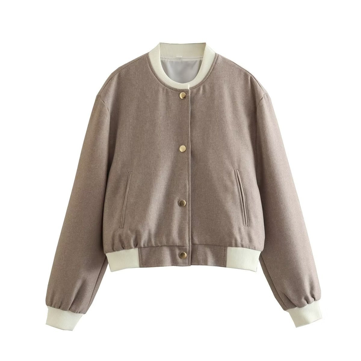 Krohn-e | Kurze Jacke mit Metallknöpfen für Damen im lässigen Design Liora