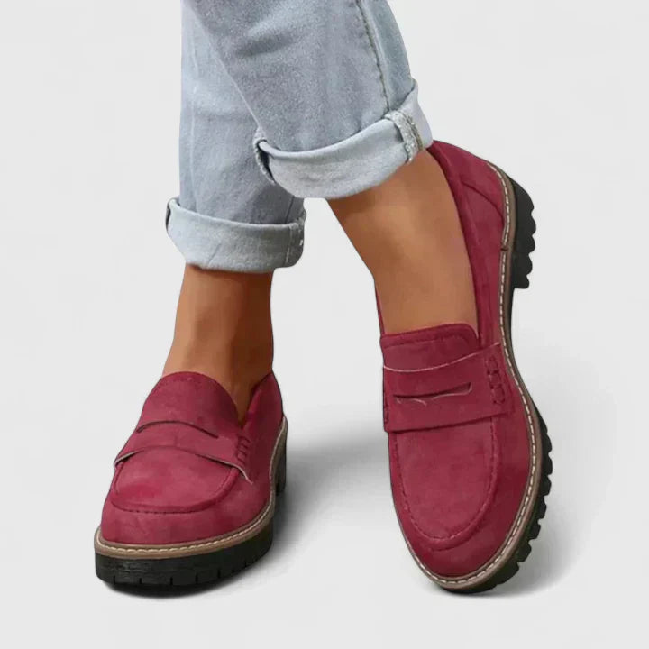 KROHN-E Damen Loafer Komfort Ergonomisch Flexible Sohle