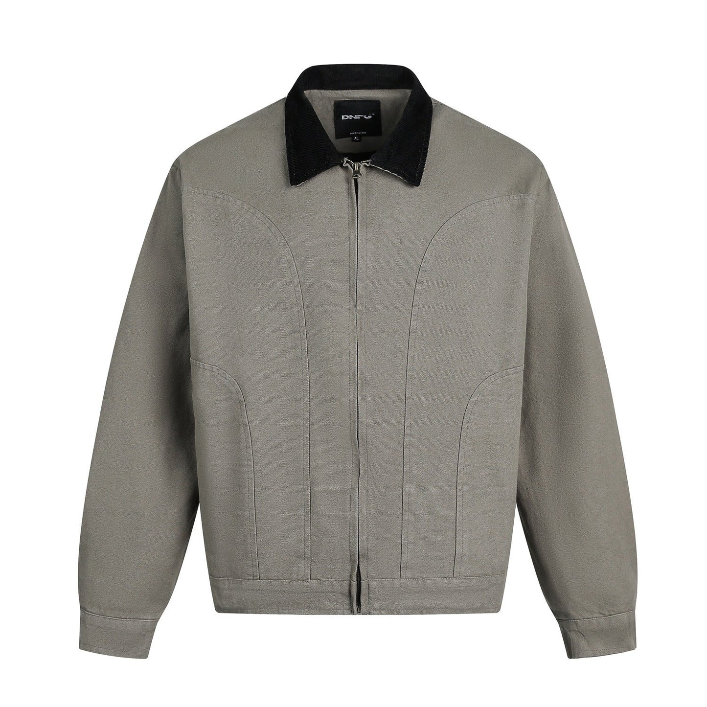 Krohn-e | Herrenjacke mit Wildleder-Effekt und Druckknopfverschluss