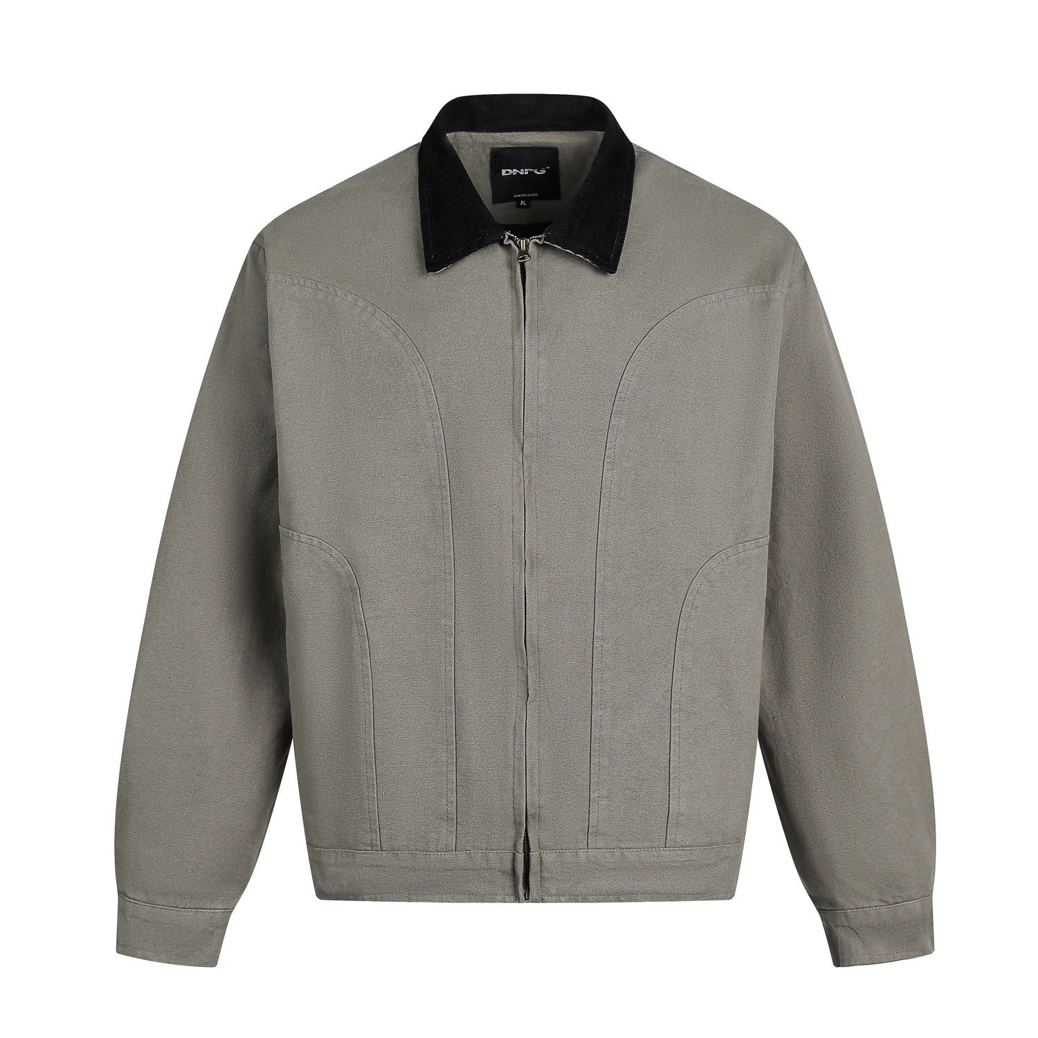Krohn-e | Herrenjacke mit Wildleder-Effekt und Druckknopfverschluss