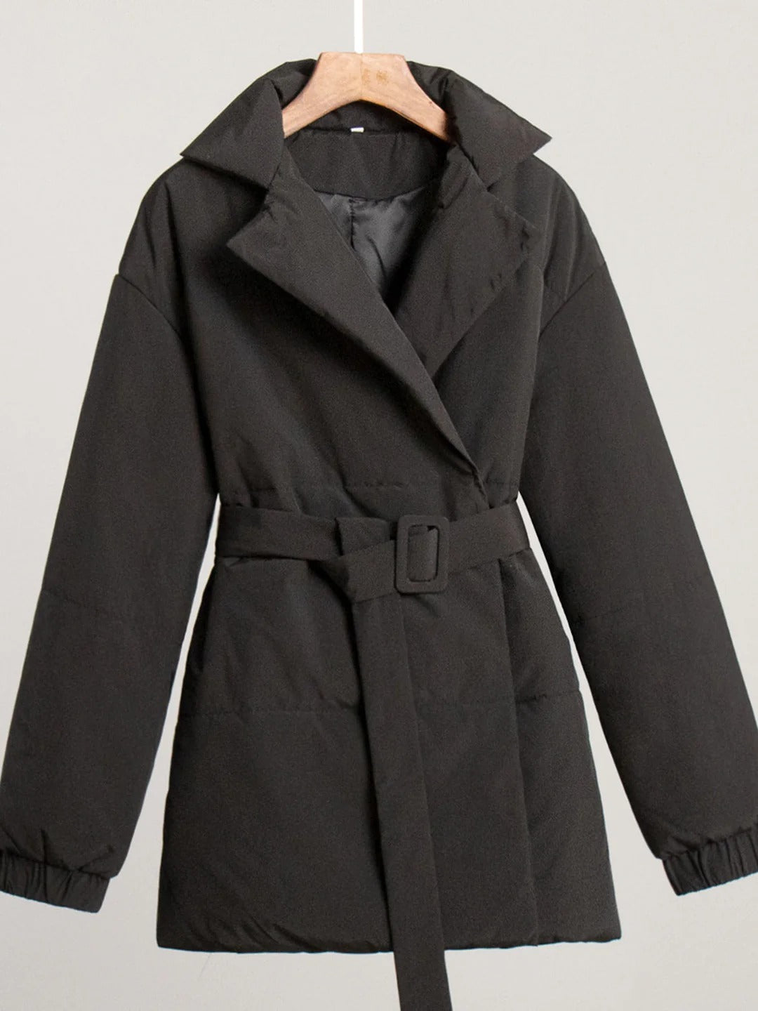 Krohn-e | Gürteltaschen Pufferjacke Wickel Front Stepp Wintermantel