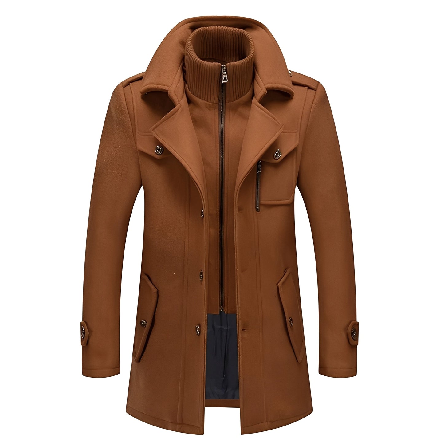 Krohn-e | Eleganter langer Trenchcoat für Herren