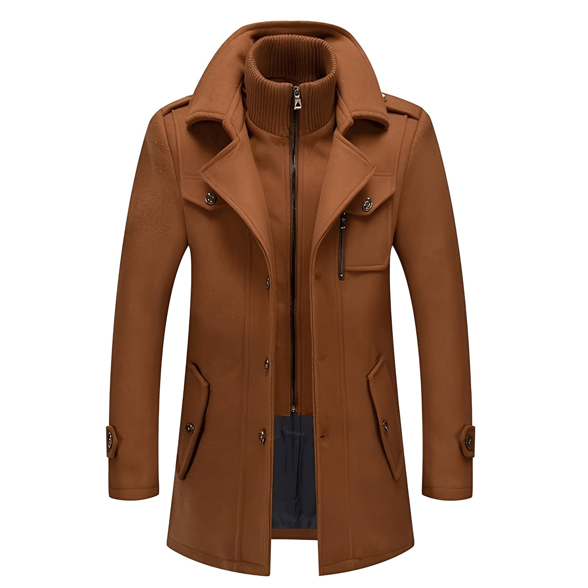 Krohn-e | Eleganter langer Trenchcoat für Herren