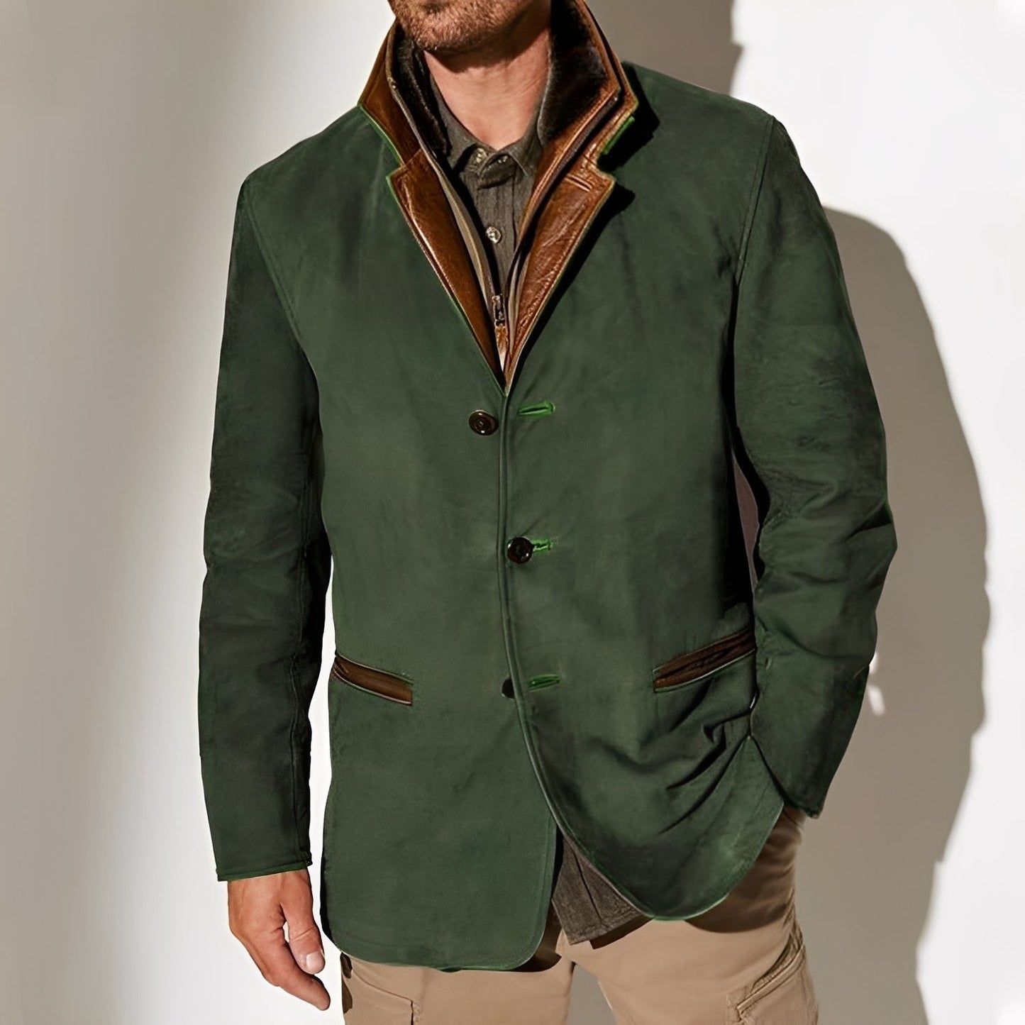 Krohn-e | Klassische Jacke mit Taschen für Herren