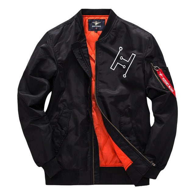 Krohn-e | Bomberjacke mit Reißverschluss Im Urbanen Stil für Herren - Helix