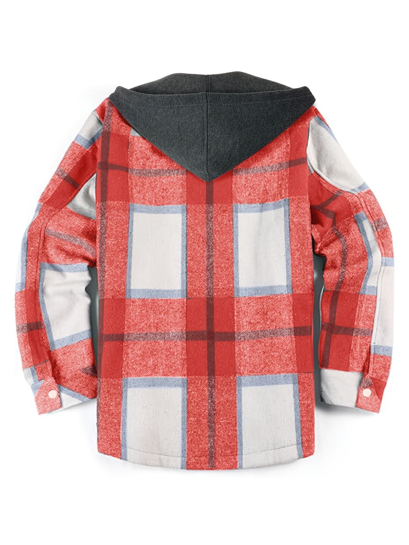 Krohn-e | Karierter Herrenjacke mit Kapuze