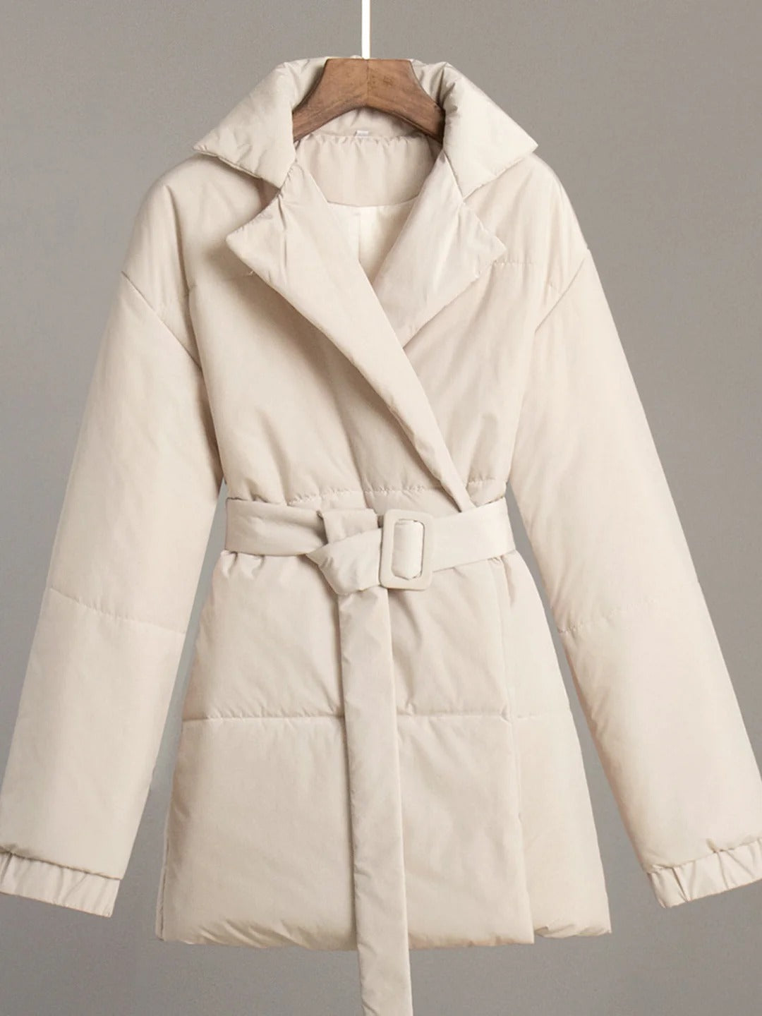 Krohn-e | Gürteltaschen Pufferjacke Wickel Front Stepp Wintermantel