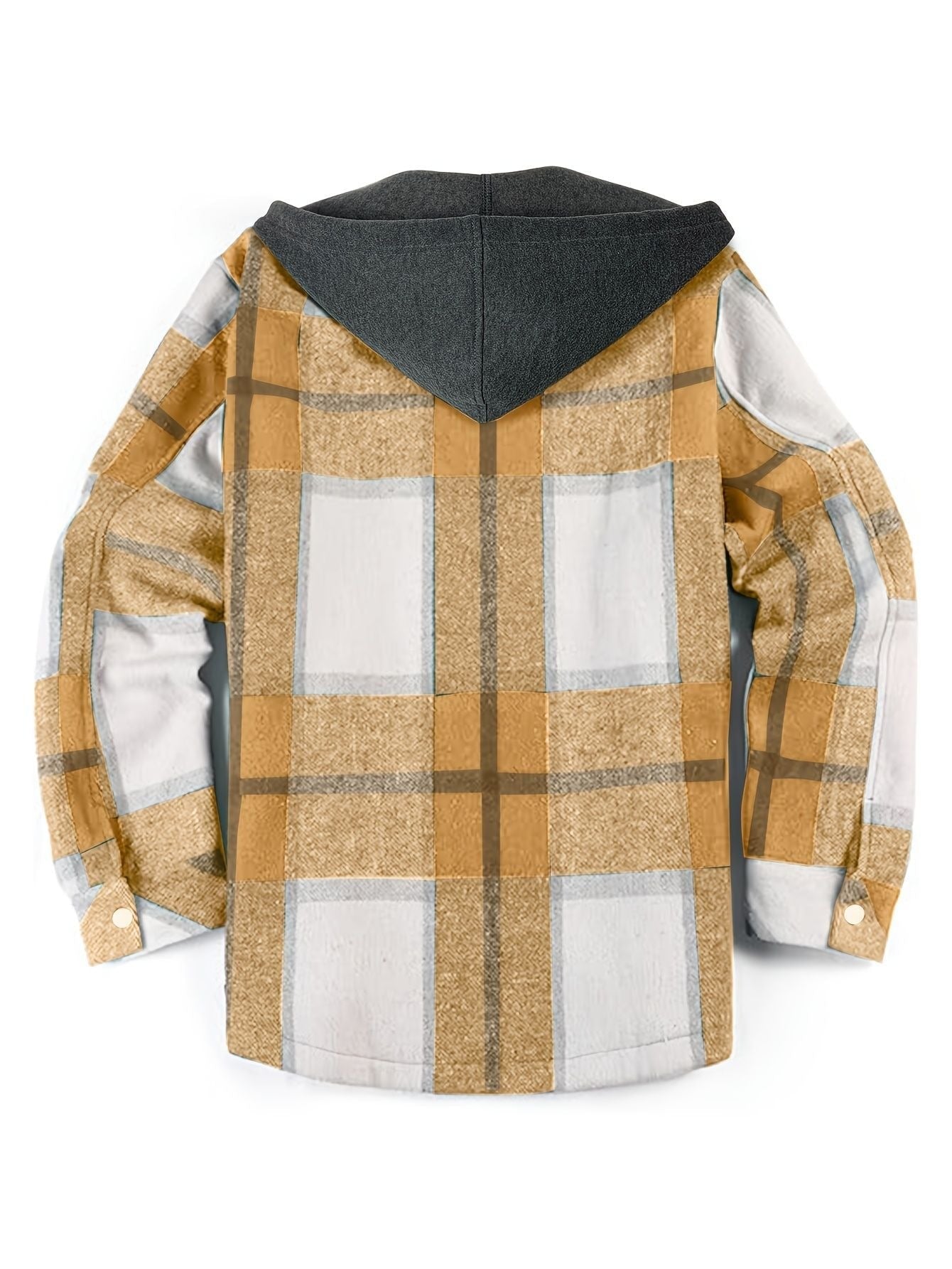 Krohn-e | Karierter Herrenjacke mit Kapuze