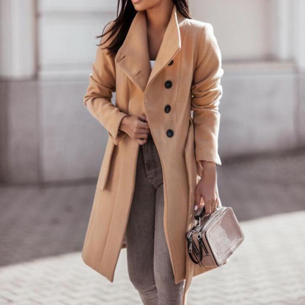 Krohn-e | Klassischer Damen Trenchcoat Mit Doppelter Schleifenverschluss