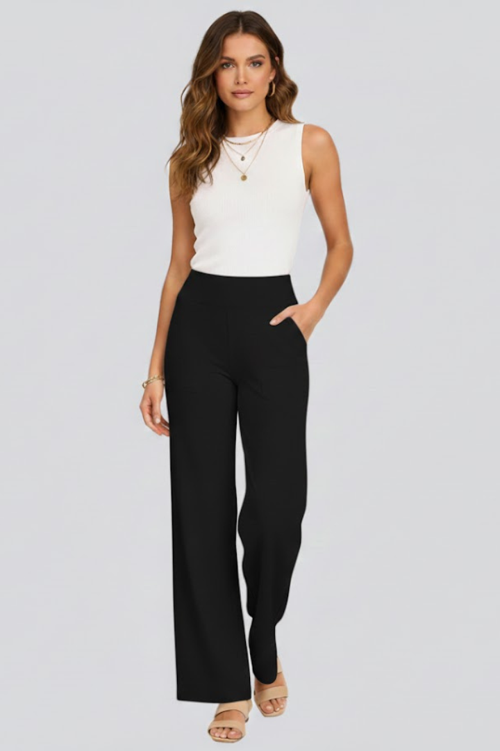 Isolde | Damen Wide-Leg Hose mit hohem Bund