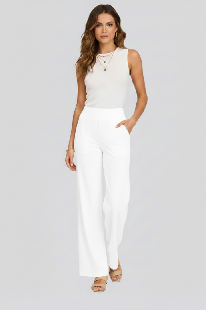Isolde | Damen Wide-Leg Hose mit hohem Bund