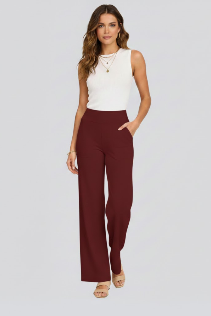 Isolde | Damen Wide-Leg Hose mit hohem Bund