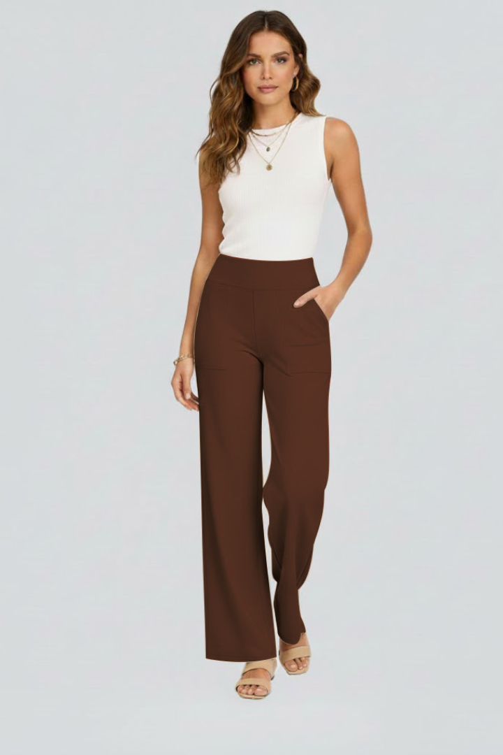 Isolde | Damen Wide-Leg Hose mit hohem Bund