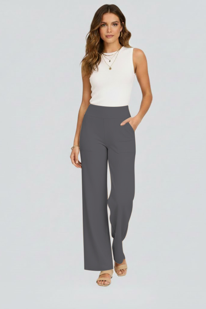 Isolde | Damen Wide-Leg Hose mit hohem Bund