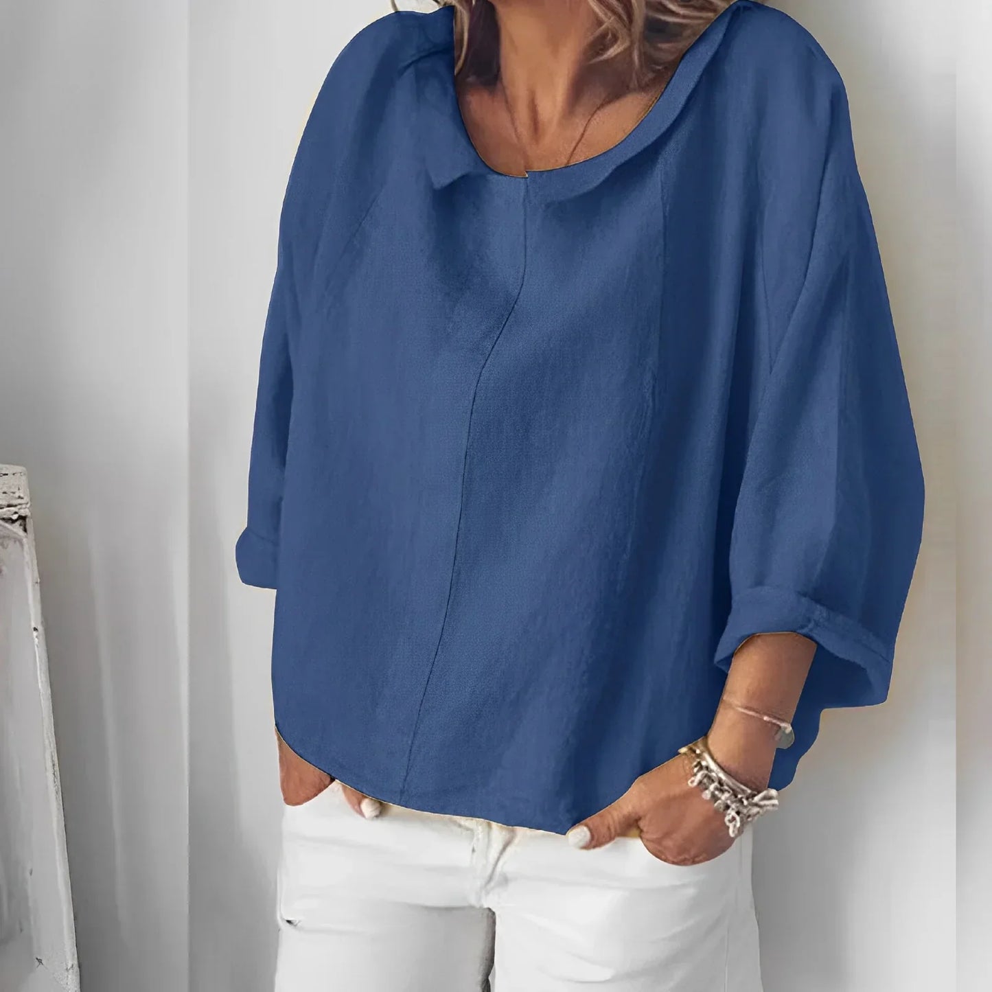 Modische Leinenbluse von Fudus für Damen