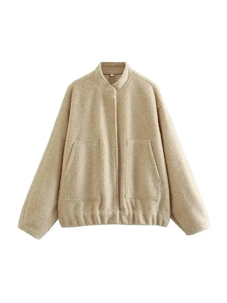 Krohn-e | Übergröße Schnitt Minimalistische Teddyjacke