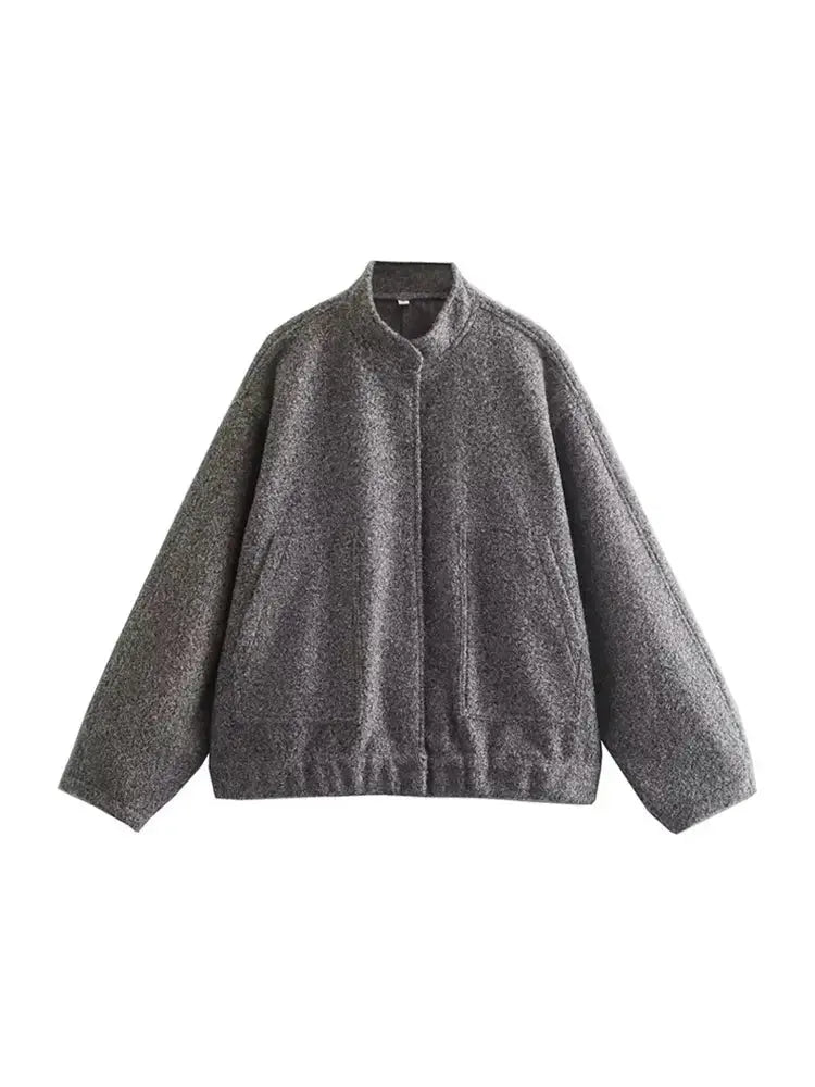 Krohn-e | Übergröße Schnitt Minimalistische Teddyjacke