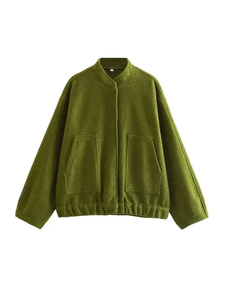 Krohn-e | Übergröße Schnitt Minimalistische Teddyjacke