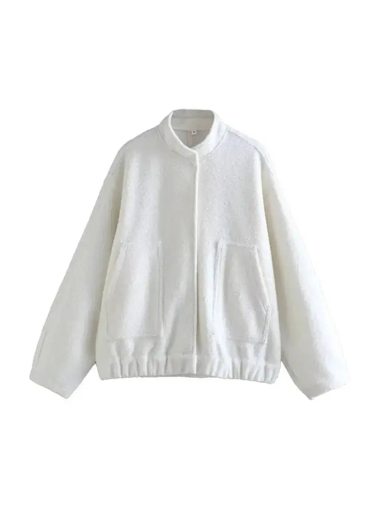 Krohn-e | Übergröße Schnitt Minimalistische Teddyjacke