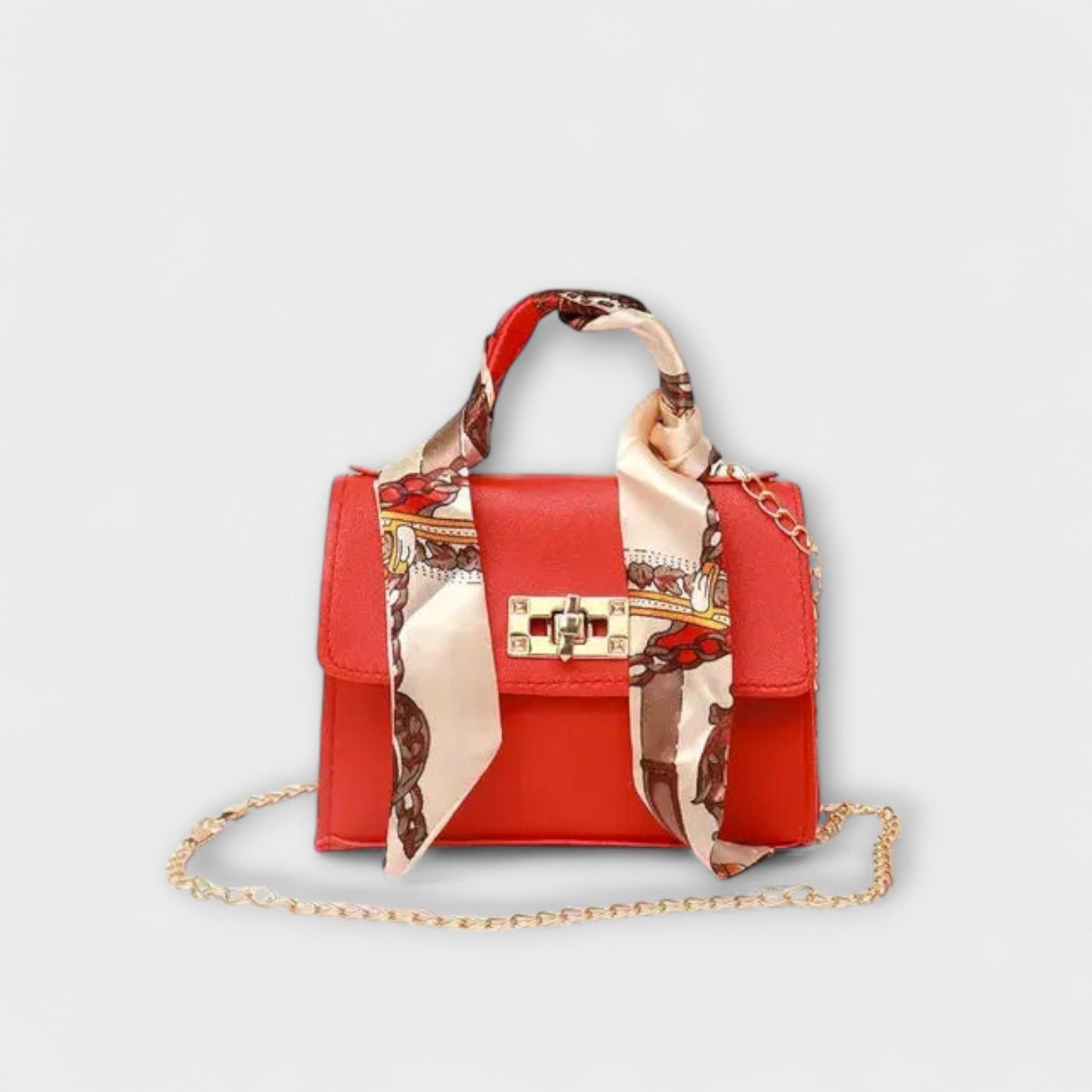 KROHN-E Damen Handtasche Strukturiert Elegant Abnehmbare Kette