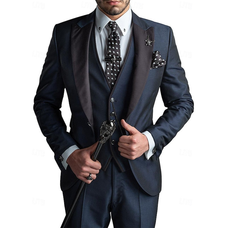 Herren-Anzug aus Leinen: Blazer, Weste und Hose