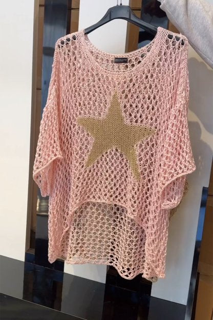 Milly | Sternenmuster-Pullover aus transparenter Qualität