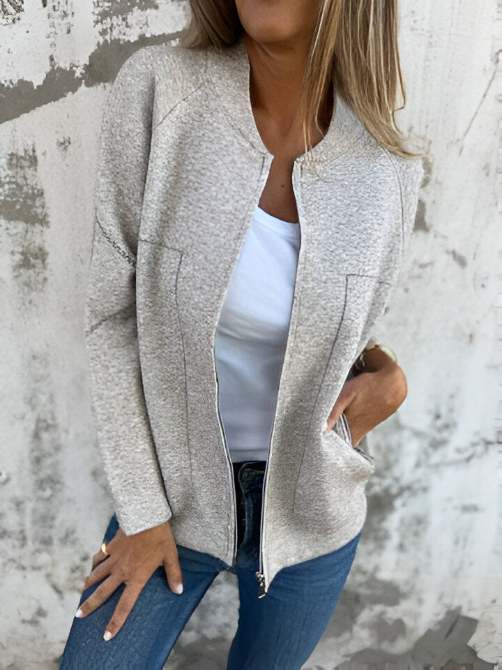 Krohn-e | Casual Langarm Reißverschlussjacke