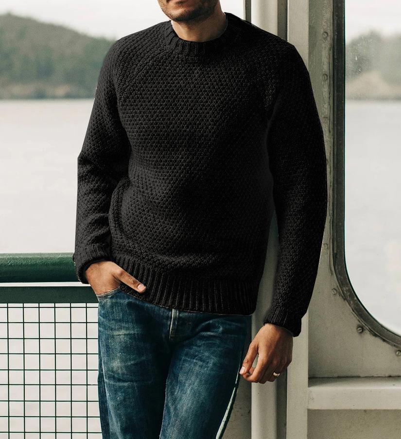 Krohn-e | Strukturstrickpullover Weich und Wärmedämmend Ideal für Den Alltag