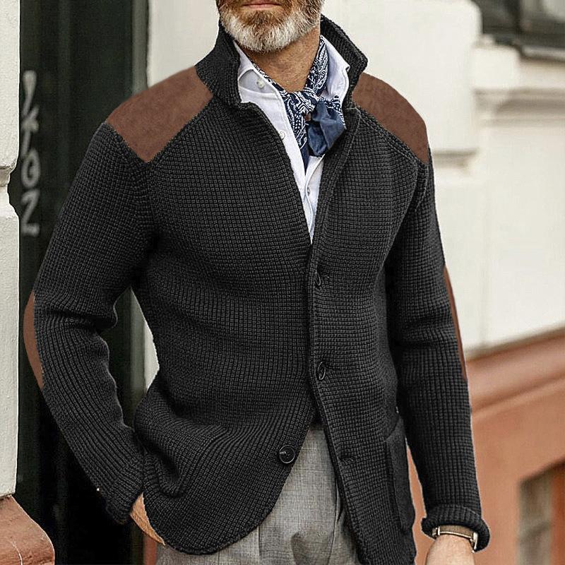 Krohn-e | Strickjacke Wollmischung Robust und Klassisch