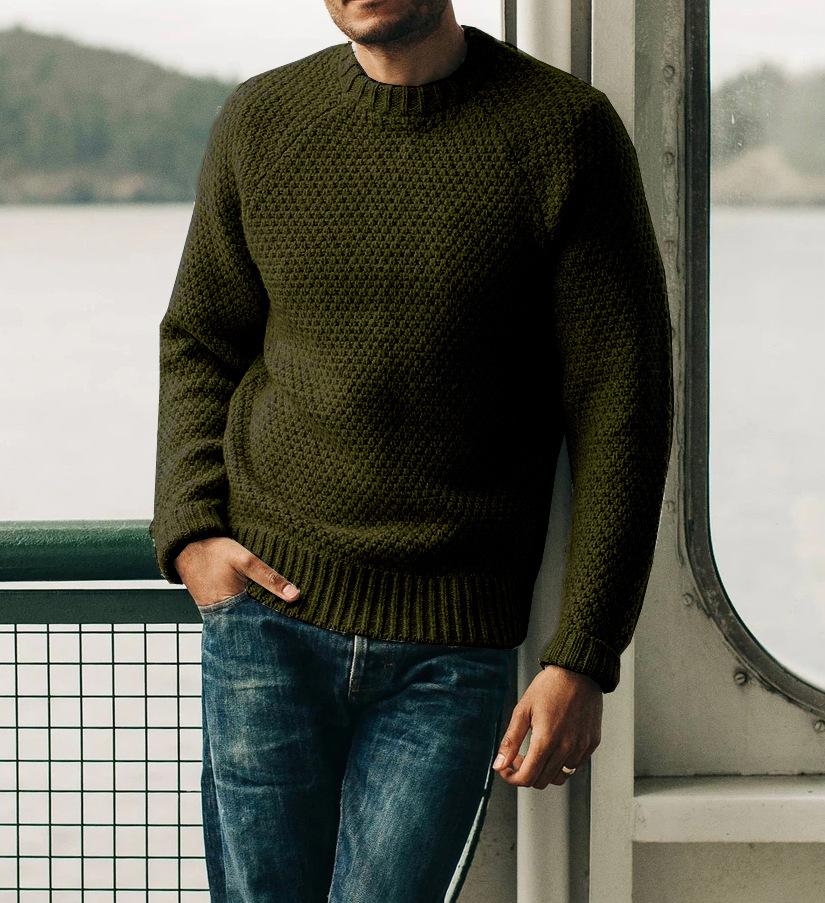 Krohn-e | Strukturstrickpullover Weich und Wärmedämmend Ideal für Den Alltag