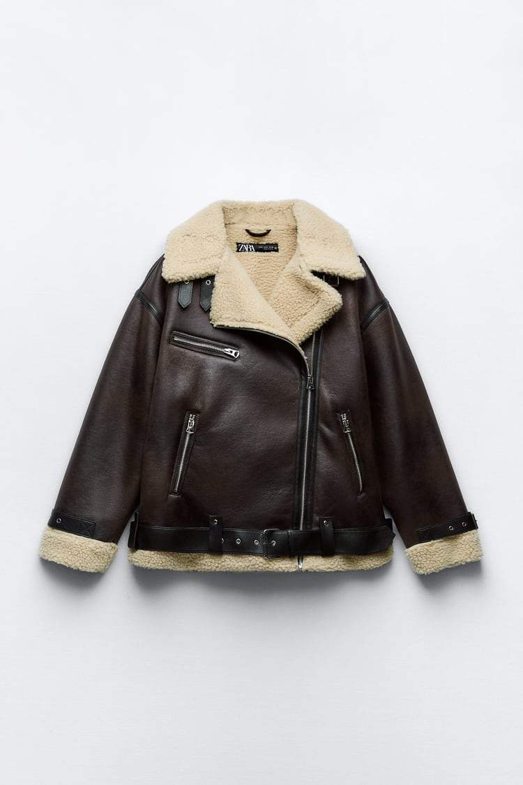 Krohn-e | Damenjacke Mit Revers Aus Kunstleder