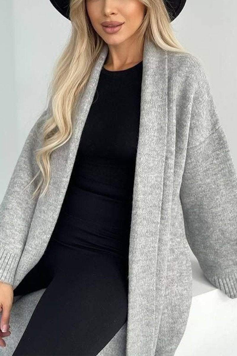 Krohn-e | Lange Strickcardigan Weich und Warm Zeitloses Design