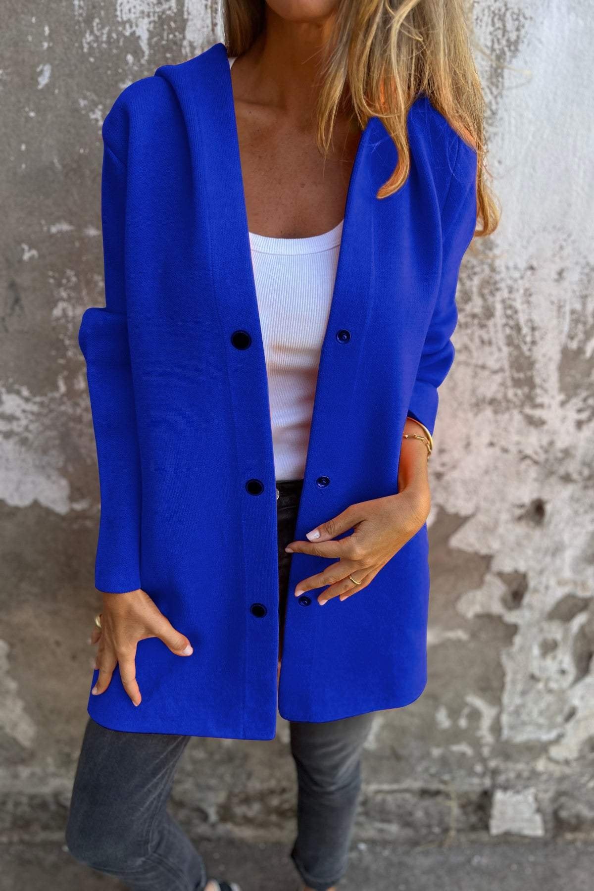 Fudus:  Lockere Kapuzenjacke mit einem Reißverschluss