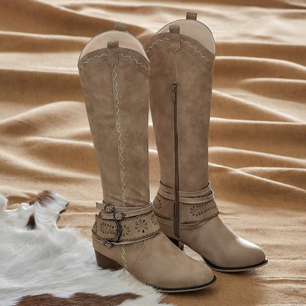 Krohn-e | Vintage Hohe Winterreiterstiefel