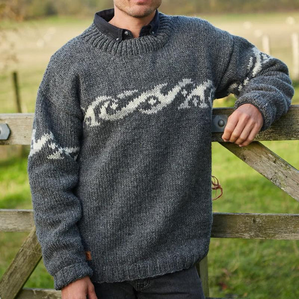 Krohn-e | Rundhals - Strickpullover - Jacquard