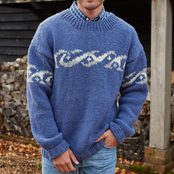 Krohn-e | Rundhals - Strickpullover - Jacquard