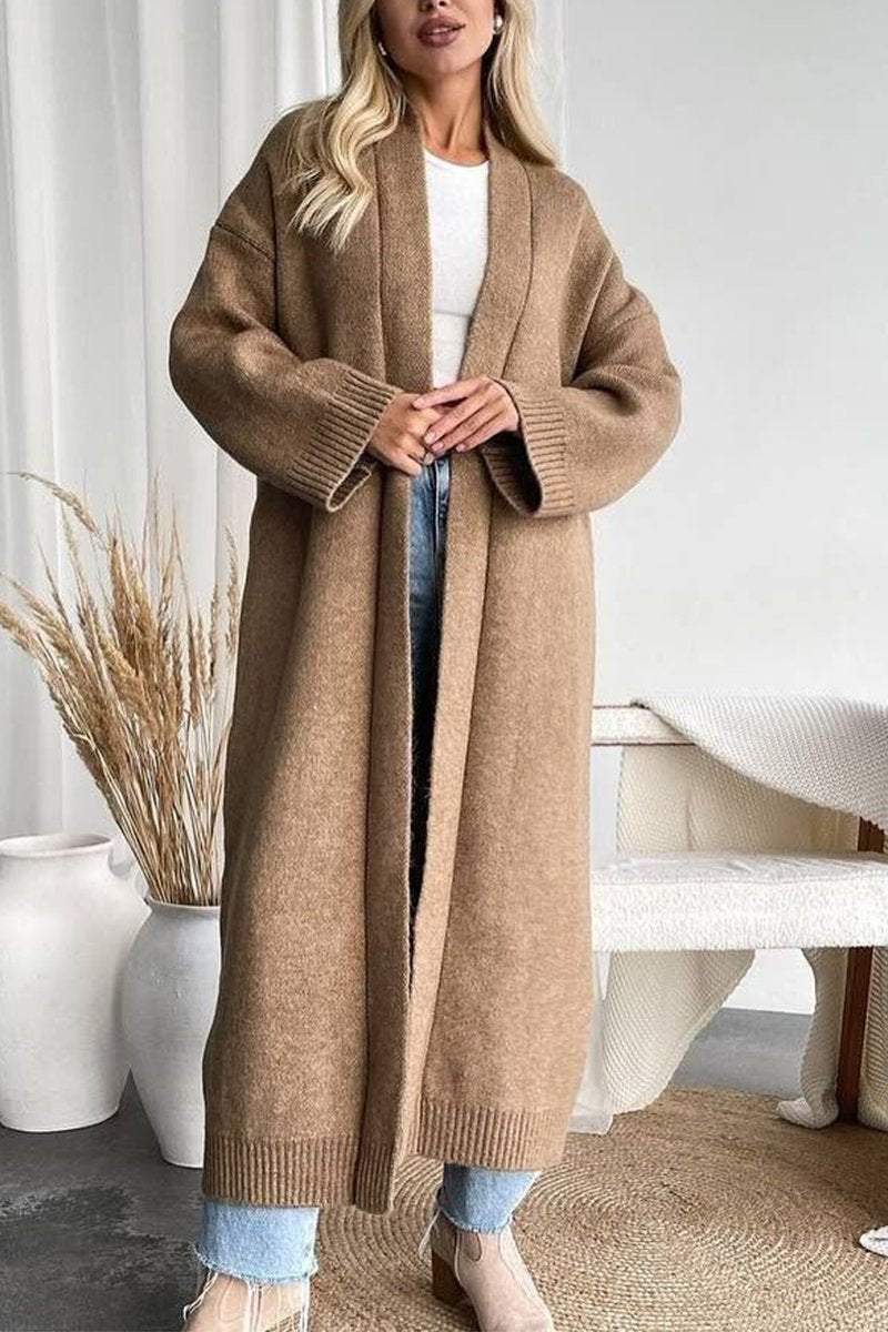 Krohn-e | Lange Strickcardigan Weich und Warm Zeitloses Design