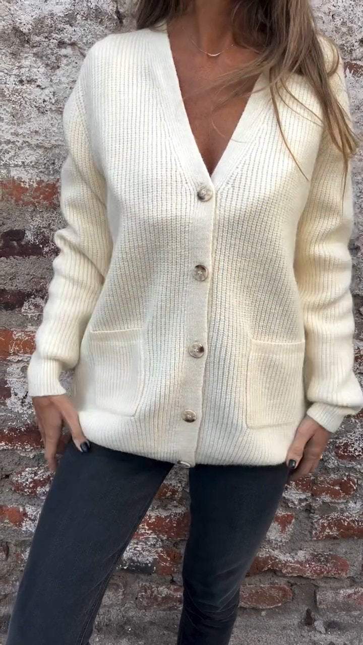 Krohn-e | Strickjacke mit Knöpfen Weicher Komfort Zeitloses Design