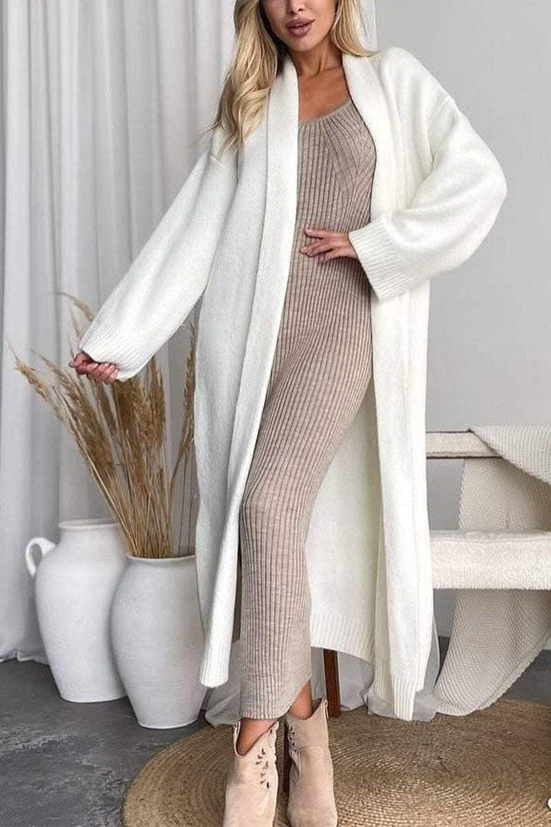 Krohn-e | Lange Strickcardigan Weich und Warm Zeitloses Design