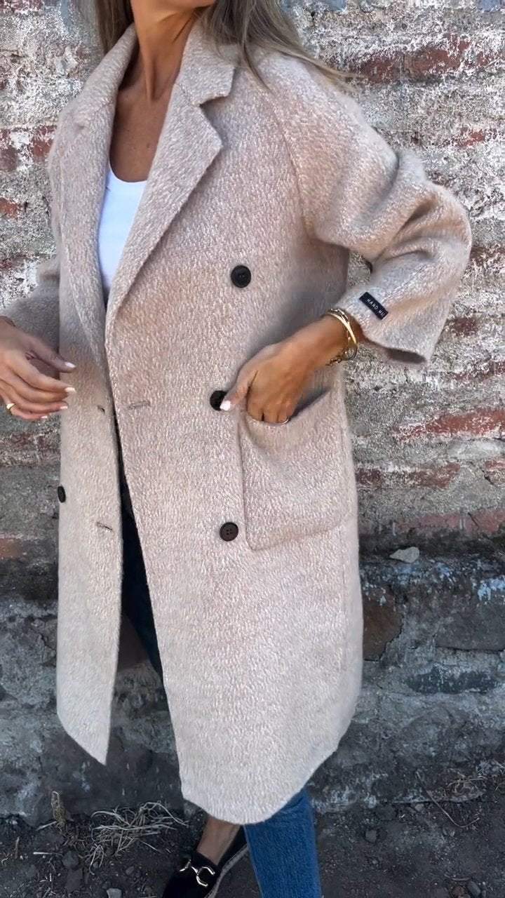 Krohn-e | Lange Jacke mit Doppelknopfverschluss Zeitloses Design Elegante Passform