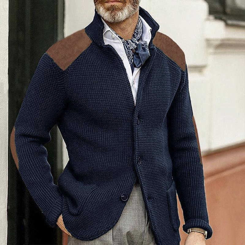 Krohn-e | Strickjacke Wollmischung Robust und Klassisch