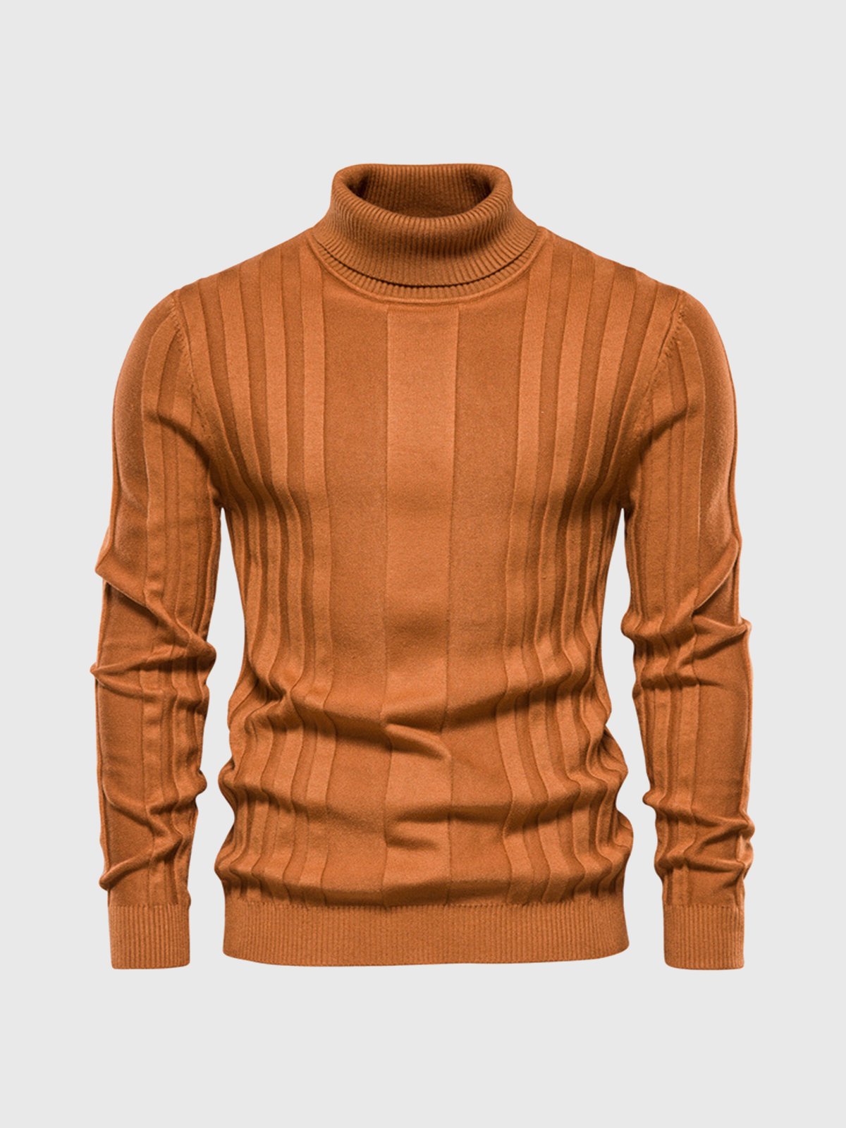 Herrenpullover mit Rollkragen und Streifen