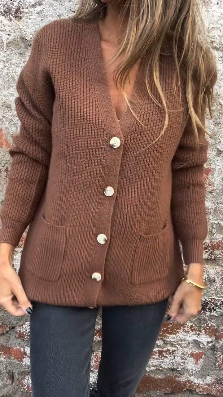 Krohn-e | Strickjacke mit Knöpfen Weicher Komfort Zeitloses Design