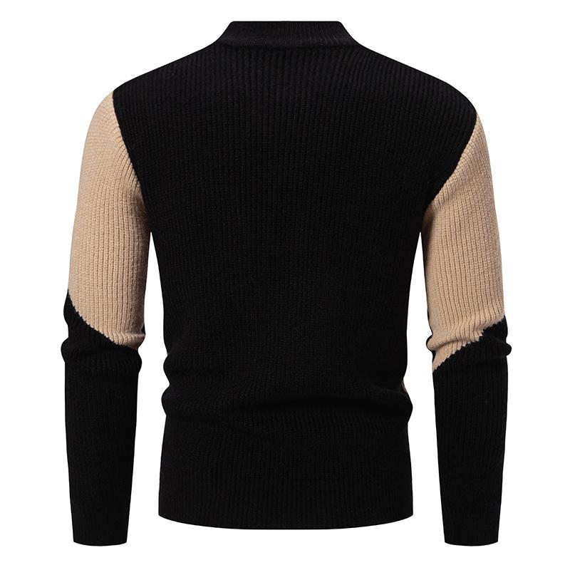 Krohn-e | Strickpullover mit Kontrastmuster Modern und Warm