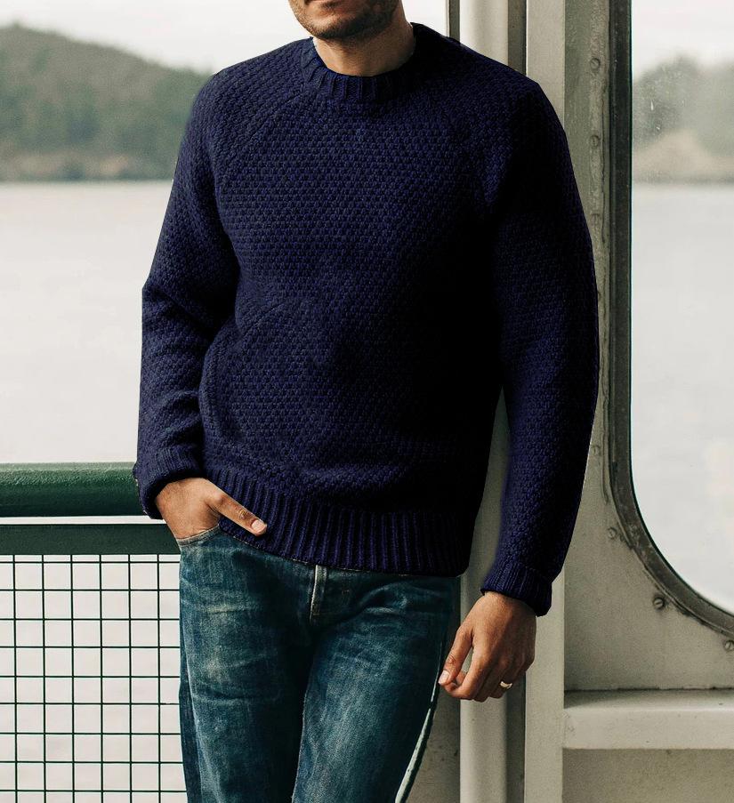 Krohn-e | Strukturstrickpullover Weich und Wärmedämmend Ideal für Den Alltag