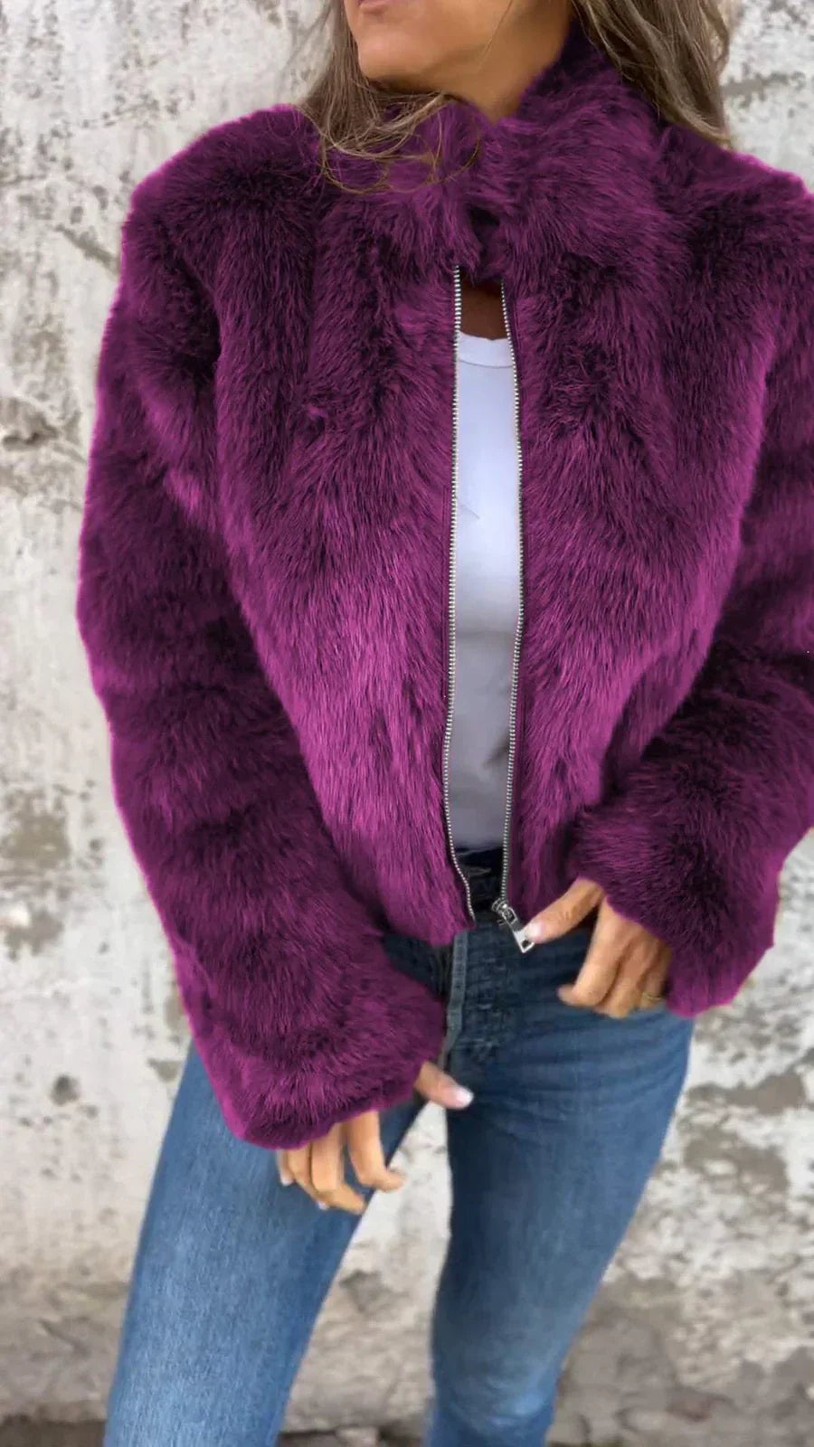 Krohn-e | Luxus-Fell-Komfort-Damenjacke