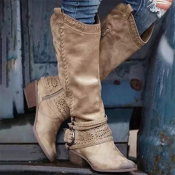 Krohn-e | Vintage Hohe Winterreiterstiefel