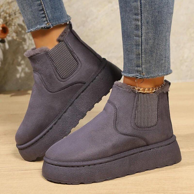 KROHN-E Damen Winterstiefel Isoliert Wasserdicht Warmes Futter Rutschfest