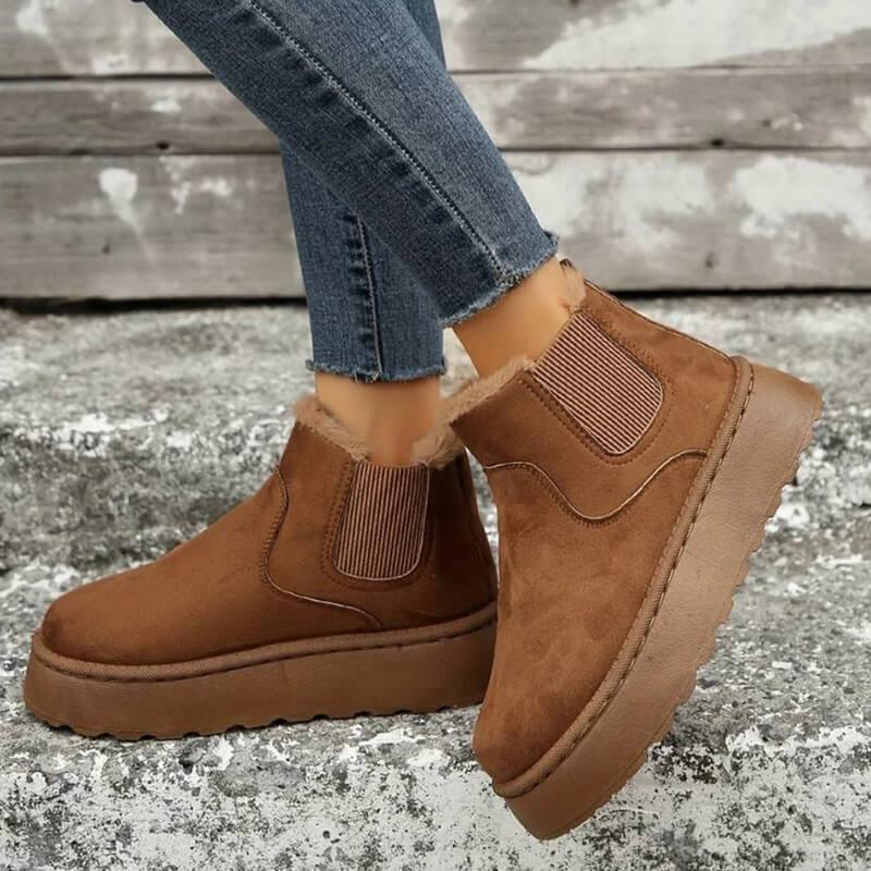 KROHN-E Damen Winterstiefel Isoliert Wasserdicht Warmes Futter Rutschfest