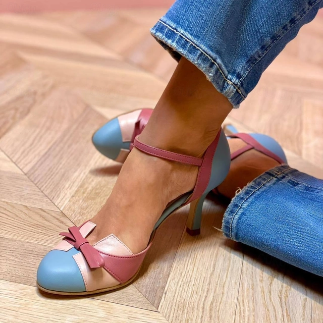KROHN-E Damen High Heels Sandalen Stiletto Schwarz